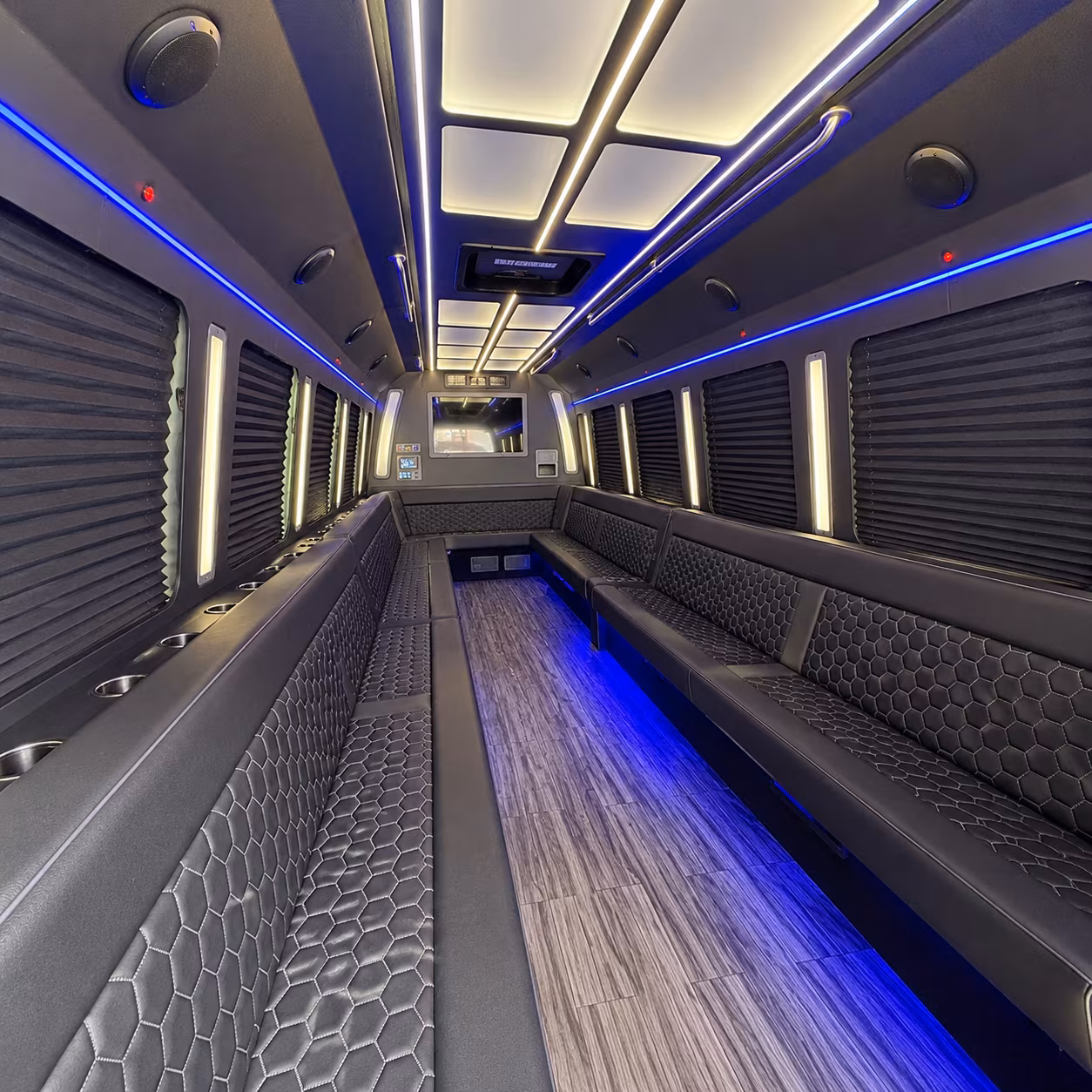 gaithersburg 30 passenger party bus interior