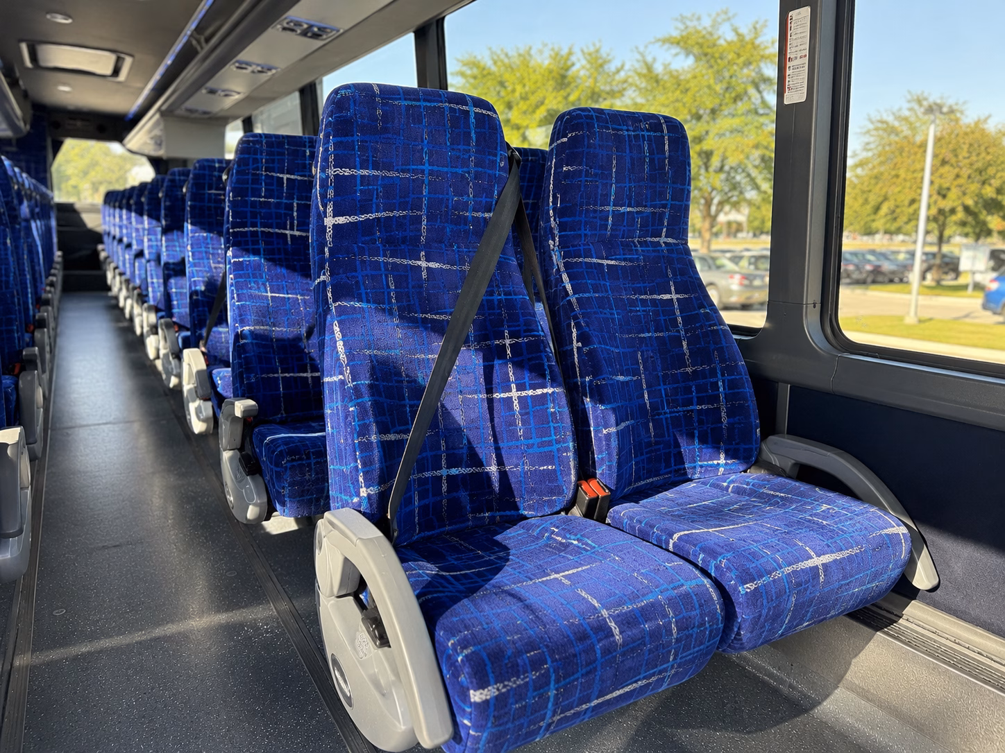 gaithersburg charter bus interior