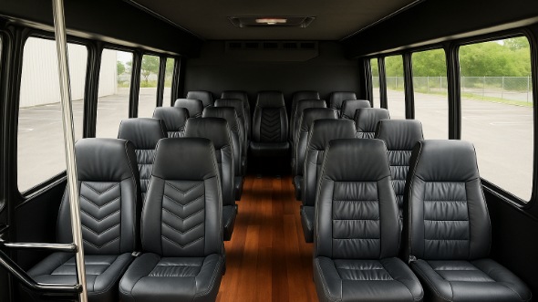 Interior of Charter Bus Company Bethesda's 35 Passenger Minibus in Bethesda