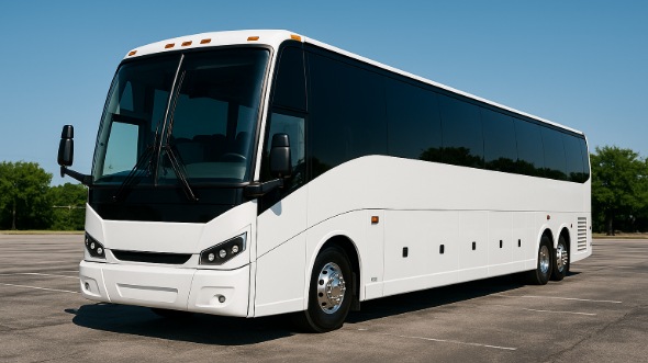 Exterior of Charter Bus Company Potomac's 50 Passenger Charter Bus in Potomac