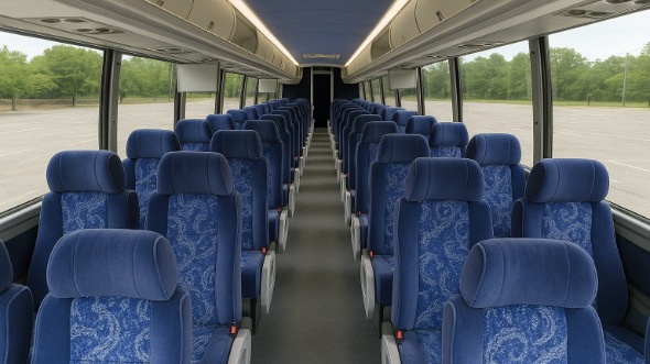 Interior of Charter Bus Company North Bethesda's 55 Passenger Charter Bus in North Bethesda