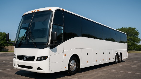 Exterior of Charter Bus Company Potomac's 55 Passenger Charter Bus in Potomac