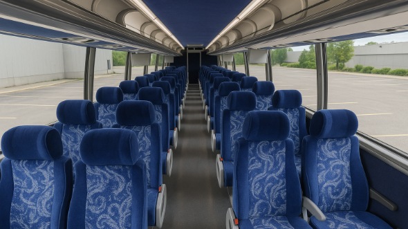 gaithersburg 54 passenger charter bus inside