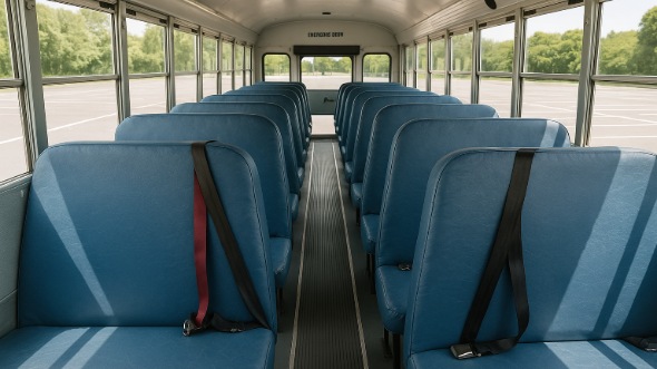 Interior of Charter Bus Company Rockville's School Bus in Rockville